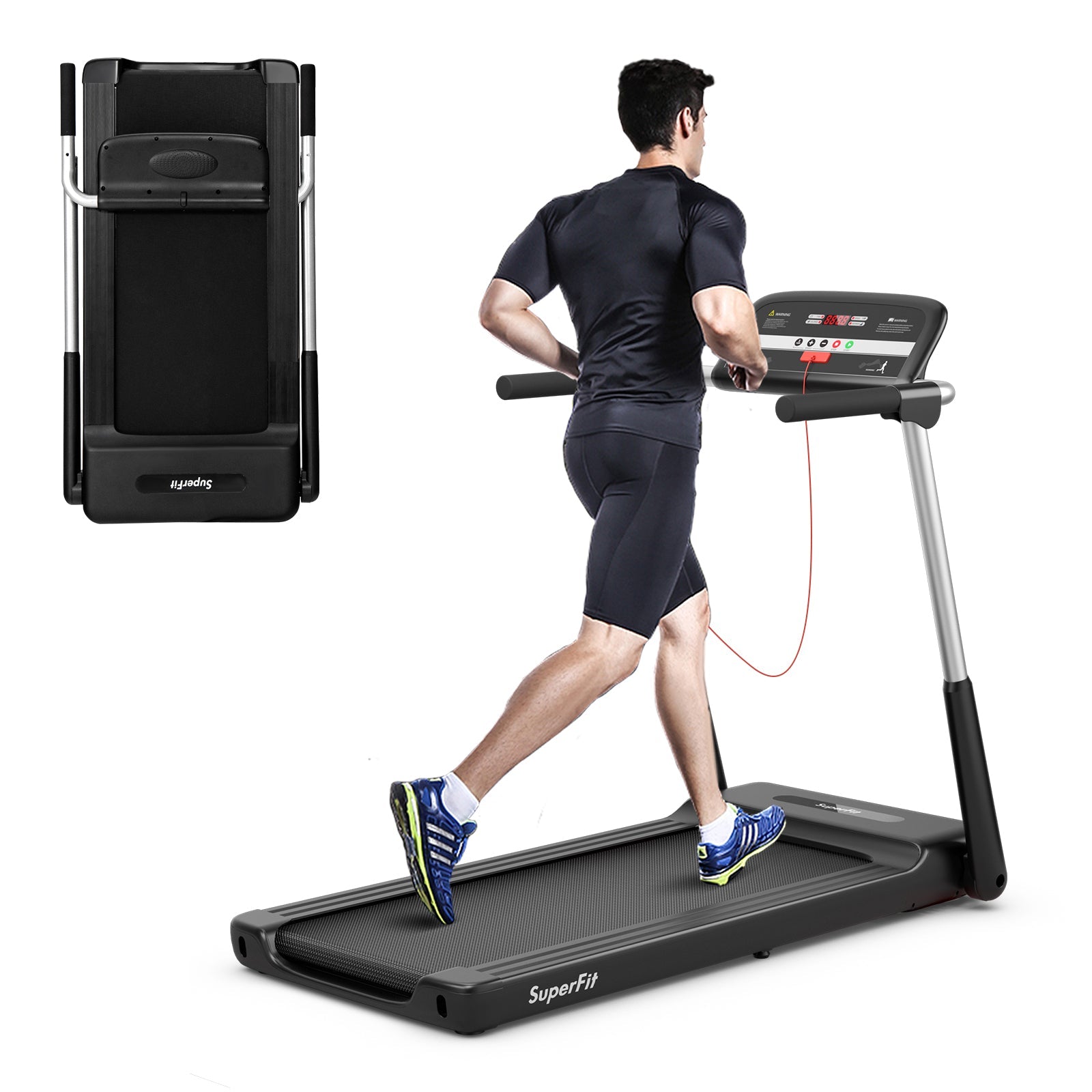 Foldable Treadmill with APP Control and LED Display 2.25 HP
