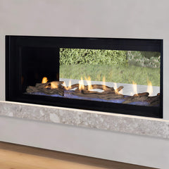 Superior Fireplaces 84-Inch Linear Direct Vent Electric Ignition Natural Gas Fireplace With Screen Barrier [DRL6084TEN] (SAK15198)