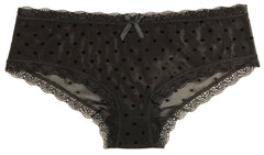 Polka Dot Mesh and Lace Hipster