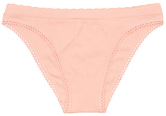 Seamless Textured Bikini with Picot Trim