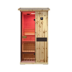 Thermora 1-Person Outdoor Weather-Resistant Traditional Wooden Steam Sauna Room (SAK71642)