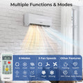 UltrEco Series 18000 BTU 2 Zone 22 SEER2 Mini Split Air Conditioner Wifi Enabled with Heat Pump