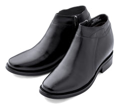 Black CALDEN Leather Zipper Dress Boots - 3.2 Inches - K50658