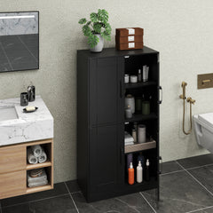 Bathroom Cabinet 43.5 inch Storage Cabinet with Doors and Adjustable Shelves