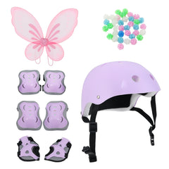 12 Inch Kids Bike with Helmet Protective Set Black & Pink