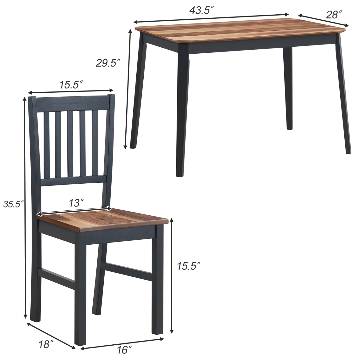Dining Table and Chair Set Home Kitchen Furniture Tables Chairs Set