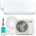 27000 BTU 2 Zone Mini Split AC with Heat Pump (18K+18K)