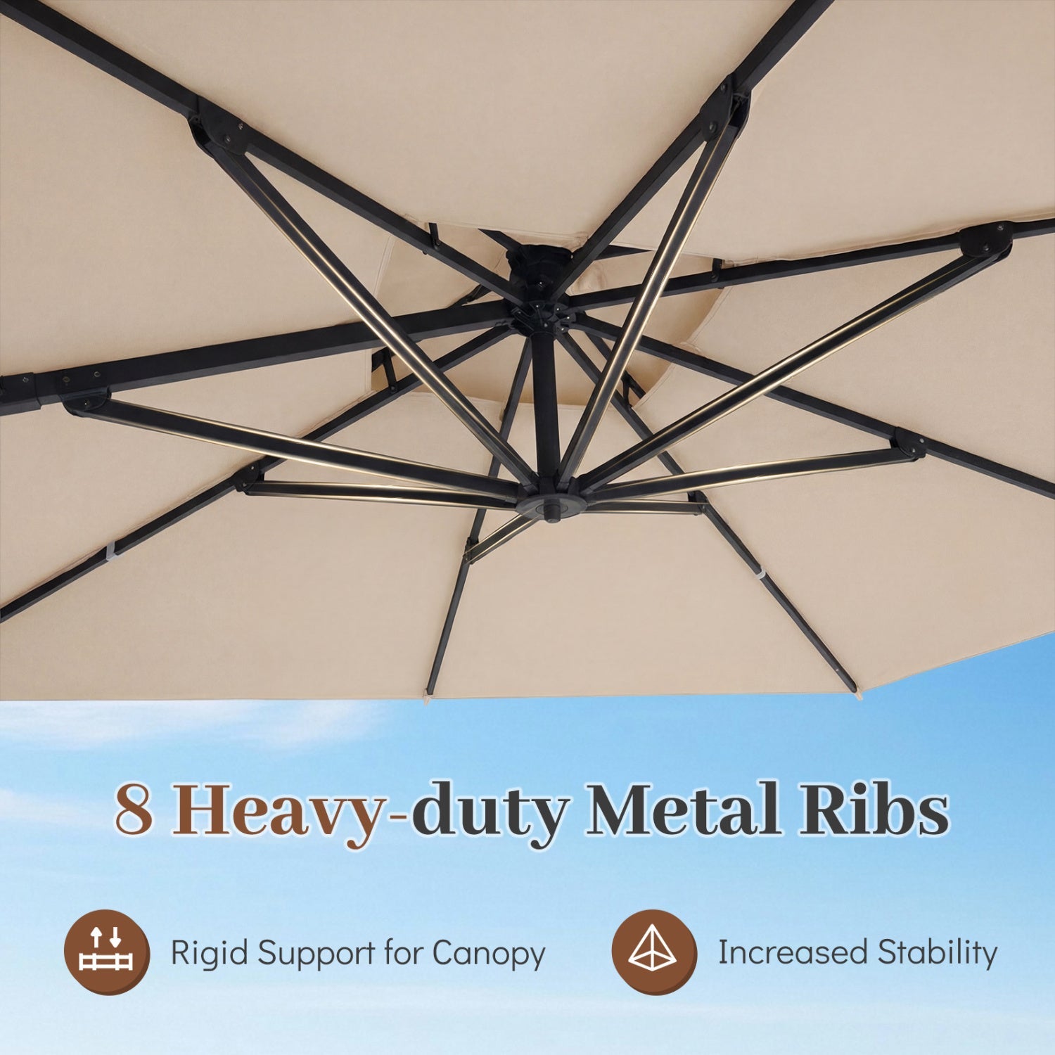 10 FT Cantilever Patio Umbrella with 220 LBS Base