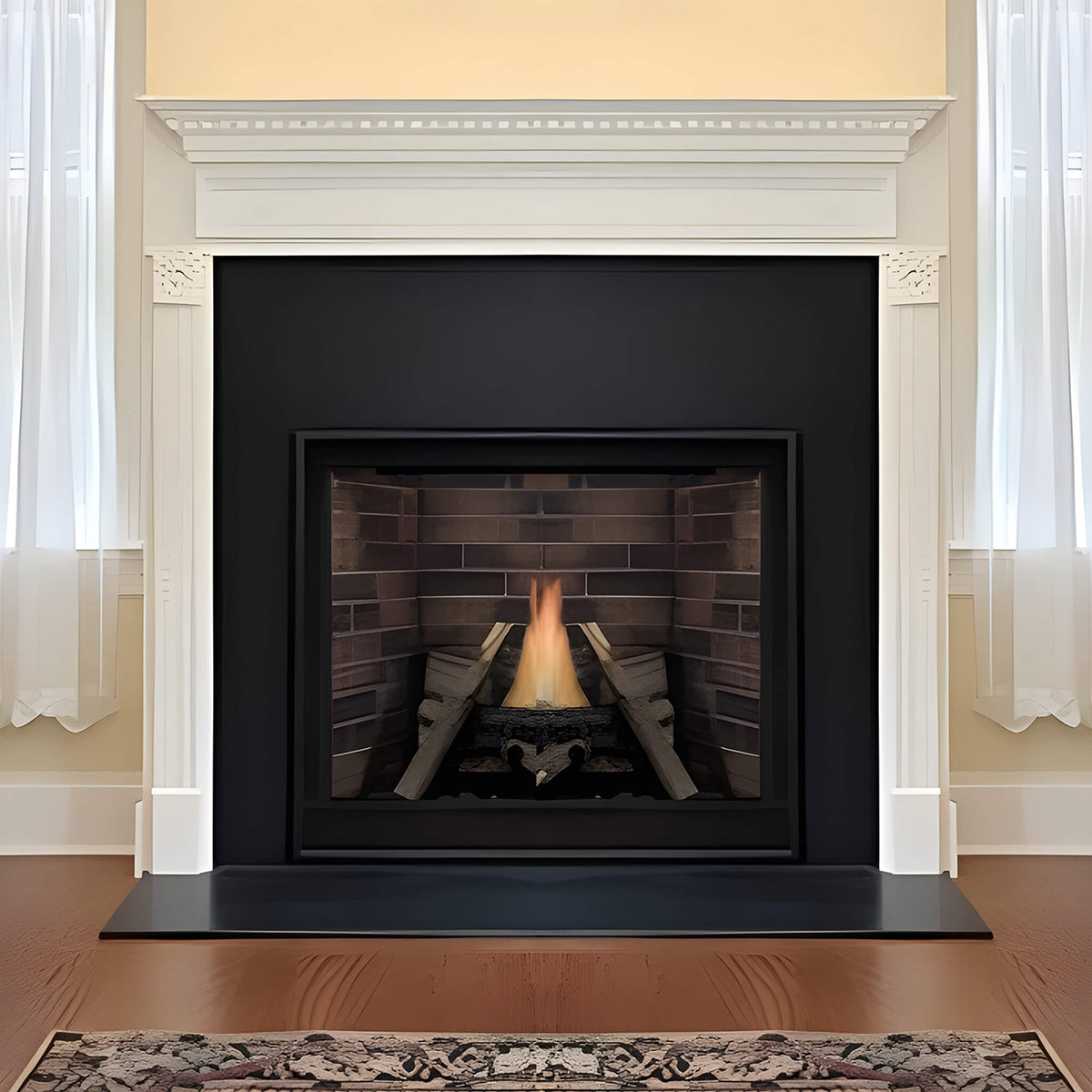 White Mountain Hearth Tahoe 36" Clean Face Direct Vent Natural Gas Traditional Premium Fireplace [DVCP36BP30N/70N] (SAK26519)