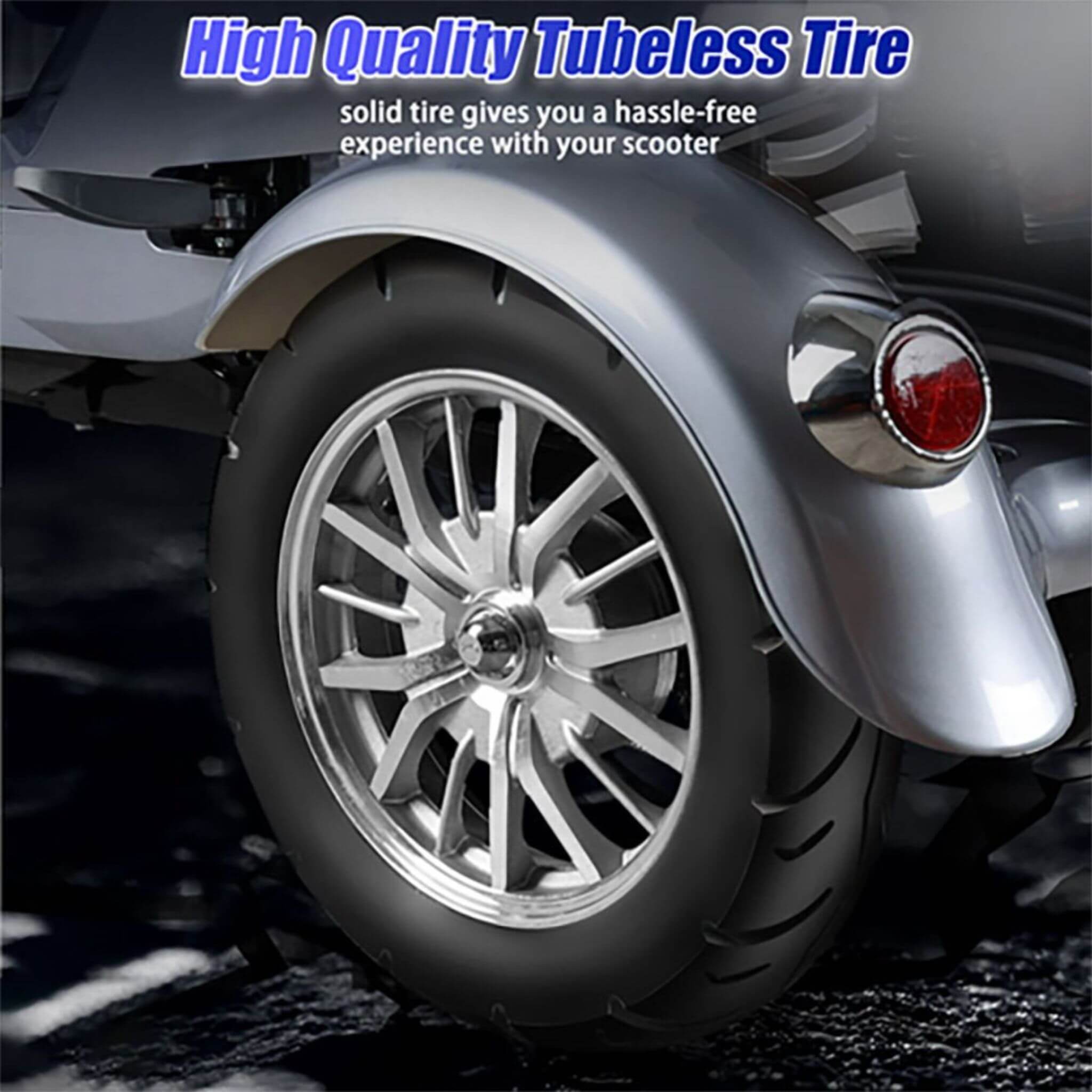 Zvg Heavy-Duty 1000W 60V20AH Four Wheel All-Terrain Travel Mobility Scooter, 440LBS (SAK97245)